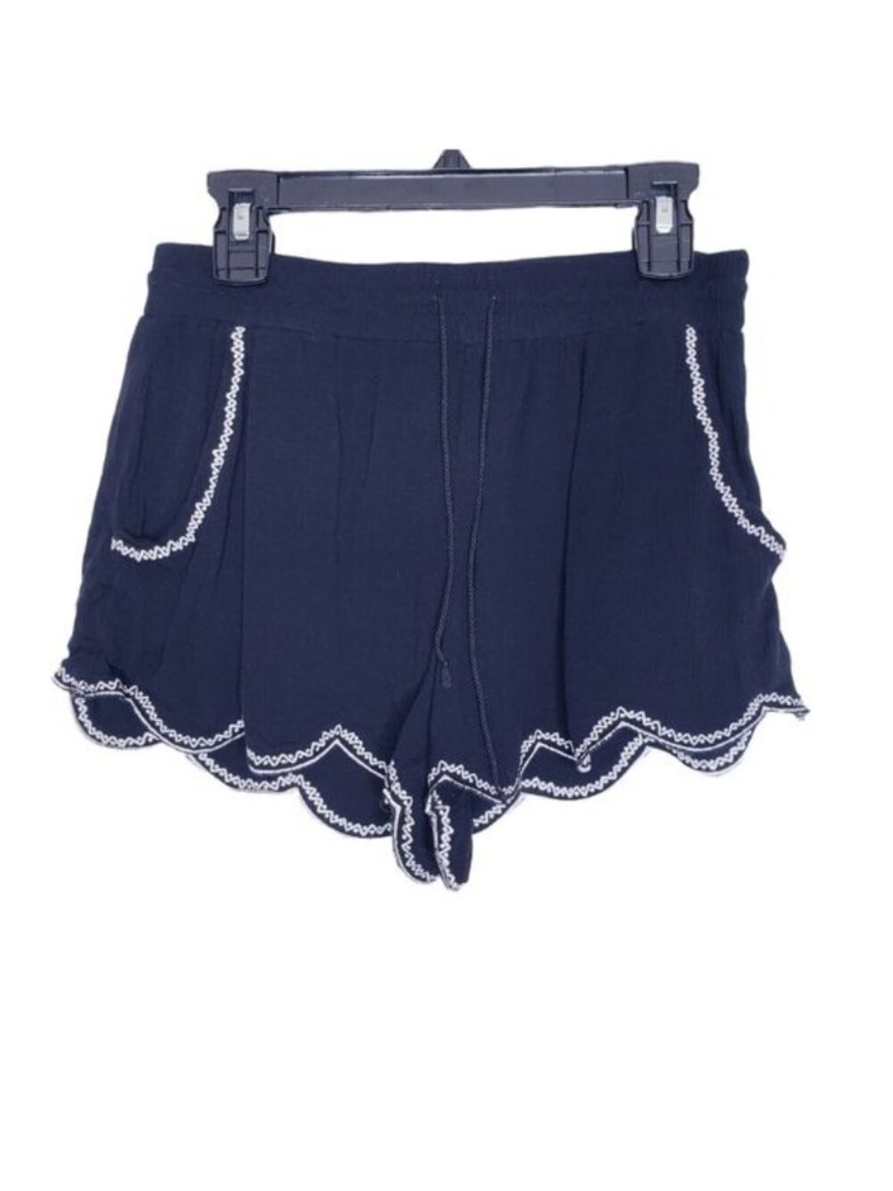 Aeropostale Black Boho Pull On Embroidered Ruffle Shorts Women's Size Small